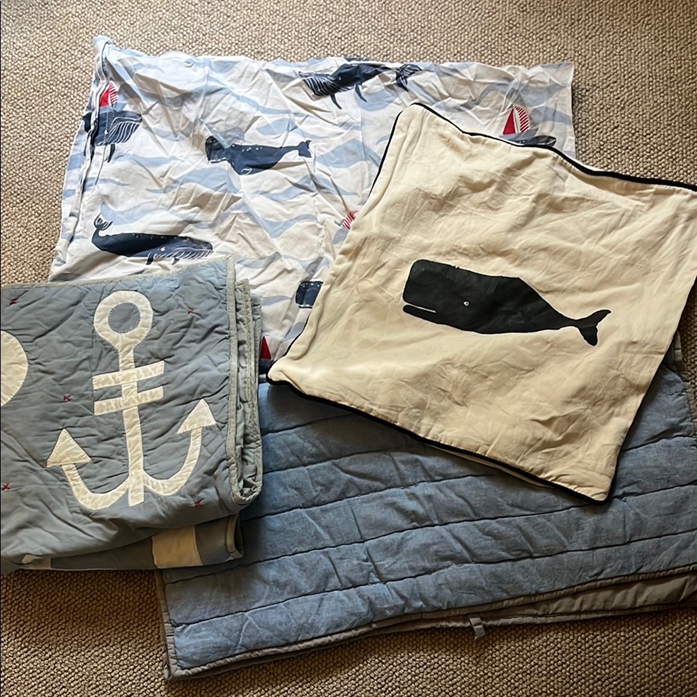 Pottery Barn Kids Nautical T-Shirts Blue and Cream